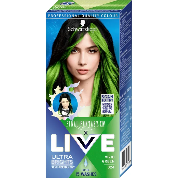 Hårfärg Ultra Brights Vivid Green 024 1-p Schwarzkopf LIVE