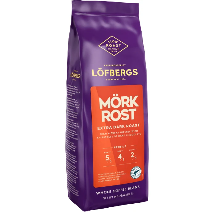 Kaffe Mörkrost hela bönor 400g Löfbergs