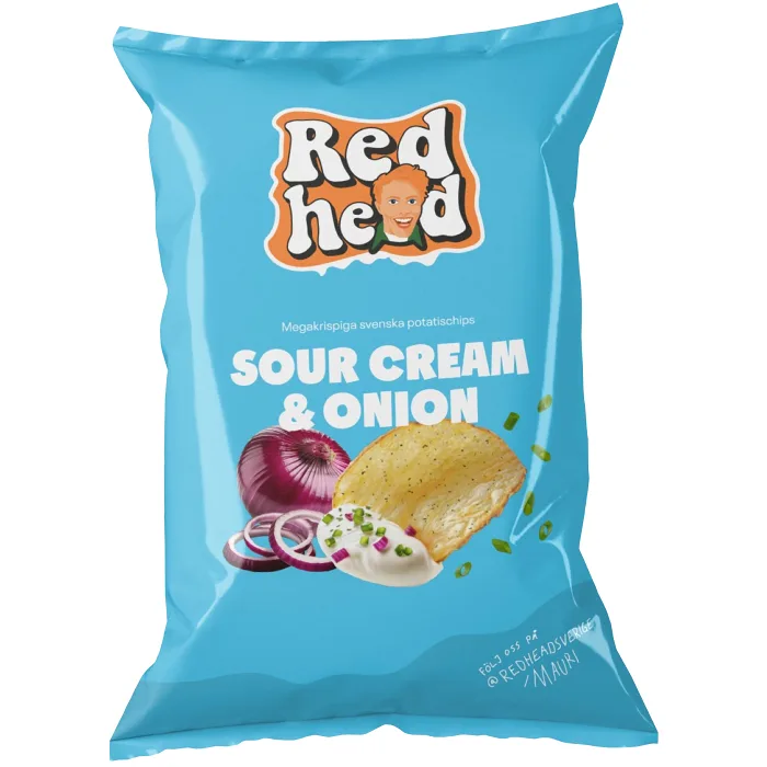 Chips Sour Cream & Onion 150g Redhead