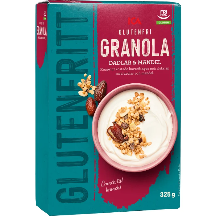 Granola dadlar o mandel Glutenfri 325g ICA