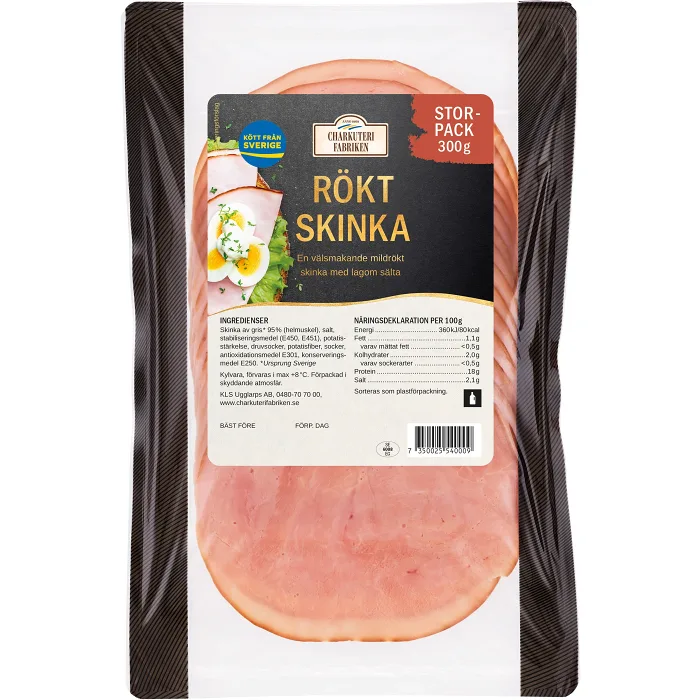 Skinka rökt 300g Charkuterifabriken