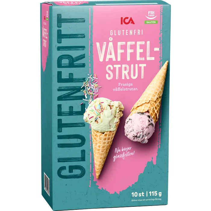 Våffelstrut Glutenfri 10-p 115g ICA