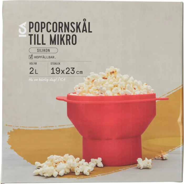 Popcornskål för mikro silikon ICA