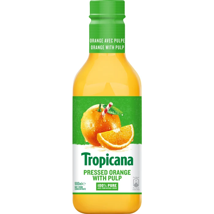 Apelsinjuice med fruktkött 900ml Tropicana