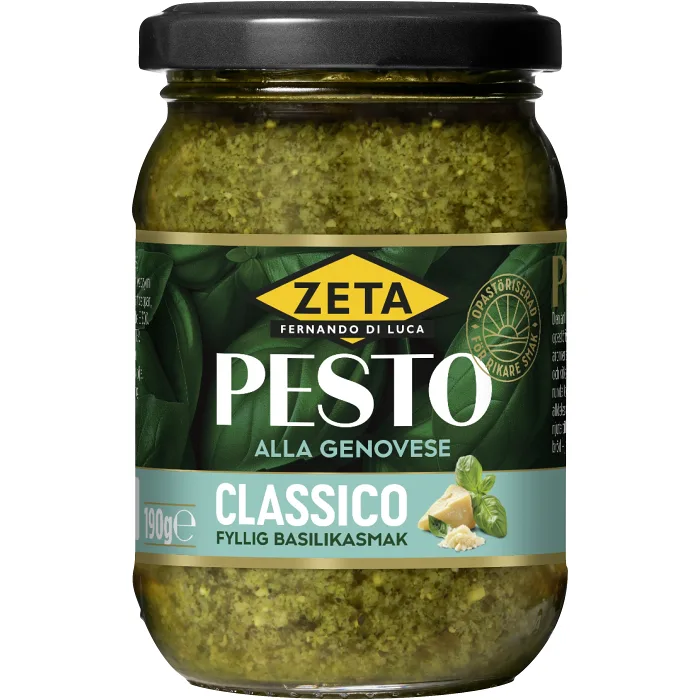 Pesto alla genovese Classico opastöriserad 190g Zeta