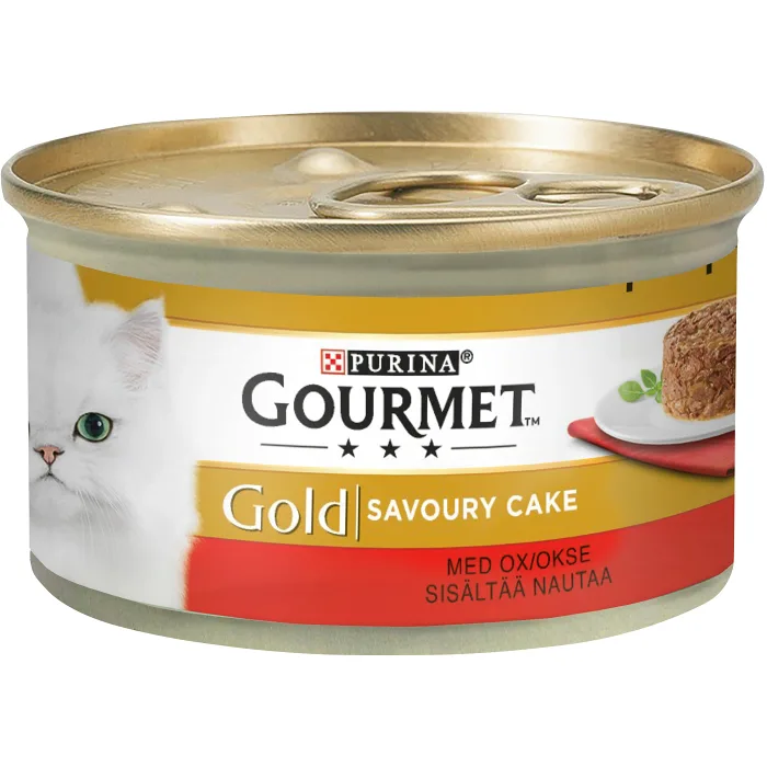 Kattmat Gourmet Savoury Cake Oxe 85g Purina