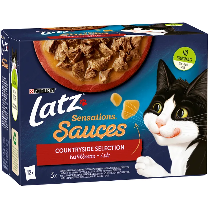 Kattmat i sås Sensations Countrys Selection 12-p 1020g Latz