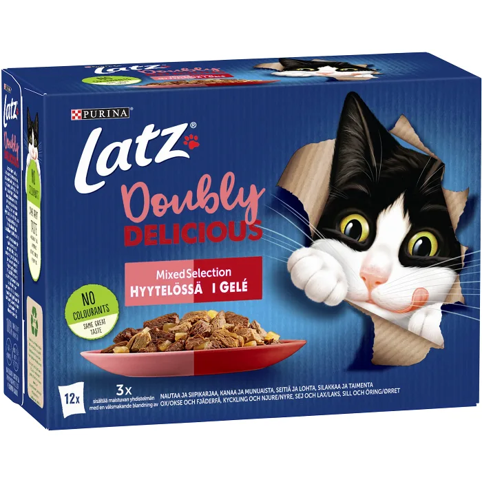 Kattmat Agail Doubly Delicious Mix Selection géle 12-p 1020g Latz