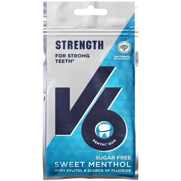 Tuggummi Sockerfri Strong Teeth Sweet Menthol 30g V6