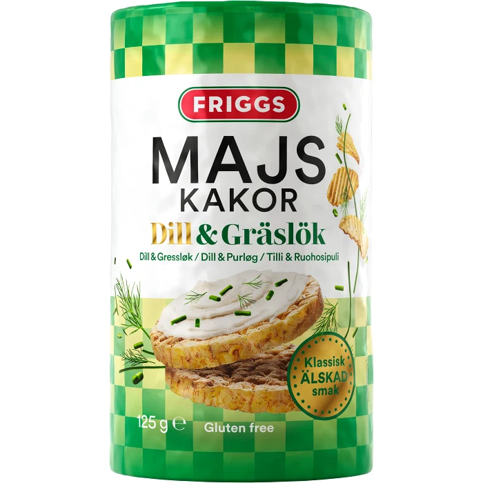 Majskakor Dill/Gräslök 125g Friggs