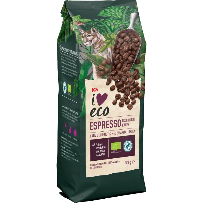 Espresso Hela bönor Ekologisk 500g ICA I love eco