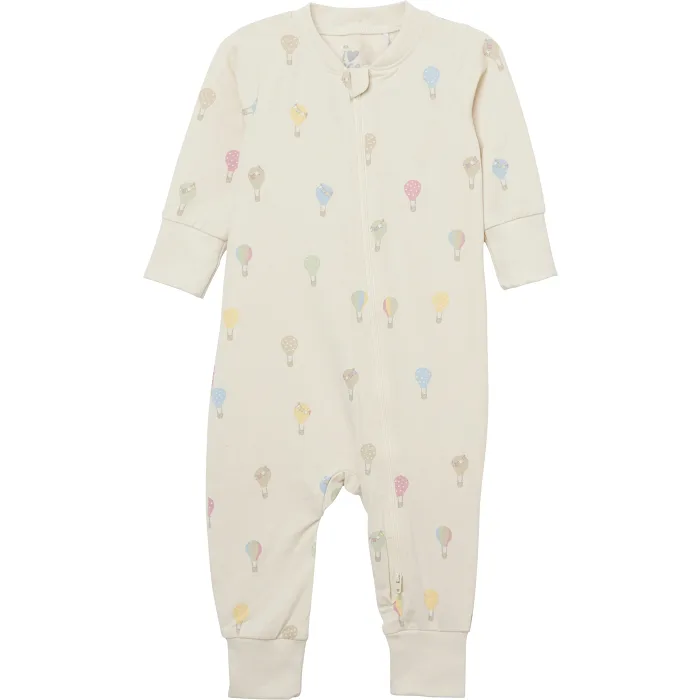 Babypyjamas beige luftballonger strl 50 ICA I love eco