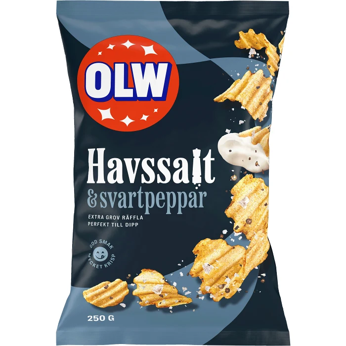 Chips Big Cuts Havssalt Svartpeppar 250g Olw