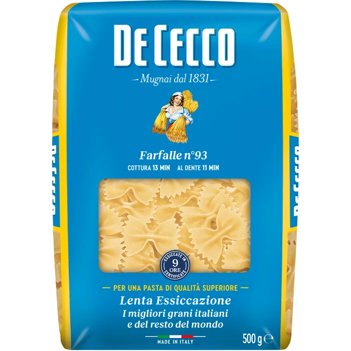 Pasta Farfalle 500g De Cecco