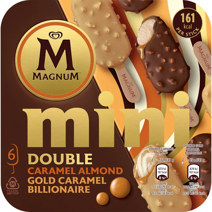 Glass Flerpack Mini Double Caramel Glass 6-p Magnum
