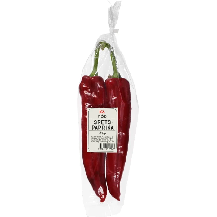 Röd spetsig paprika 200g Klass 1 ICA