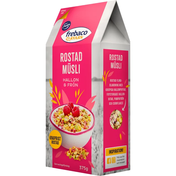 Rostad Müsli Hallon & Frön 375g Frebaco