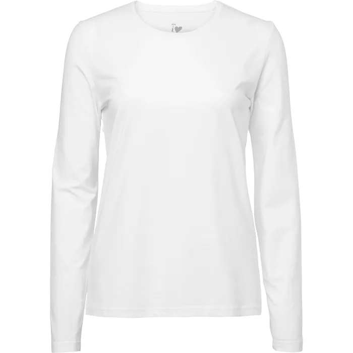 Topp med lång ärm Vit S ICA I love eco