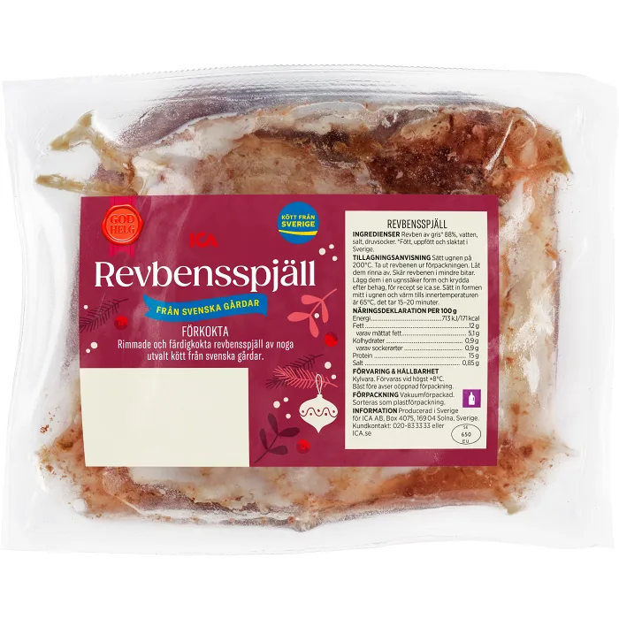 Revbensspjäll förkokta ca 1kg ICA