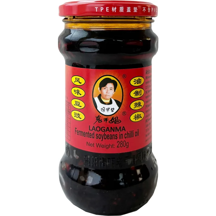 Sojabönor fermenterade i chiliolja 280g Laoganma