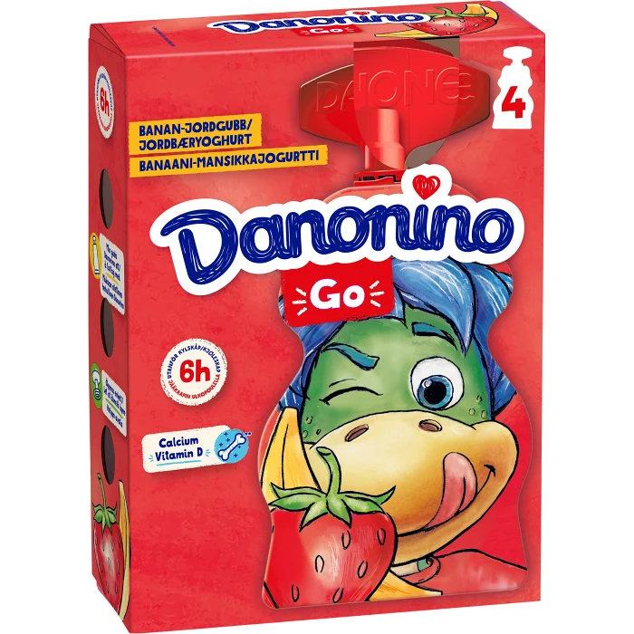 Banan Jordgubbsyoghurt 2,1% 4-p 280g Danonino