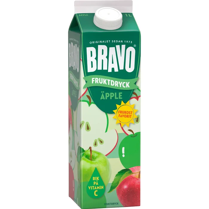 Fruktdryck Äpple 1000 ml Bravo