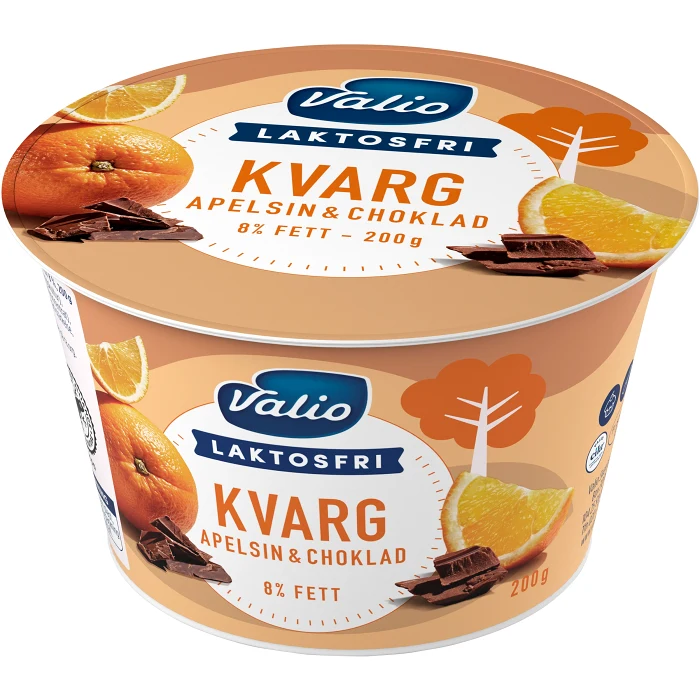 Kvarg Apelsin & Choklad Laktosfri 200g Valio