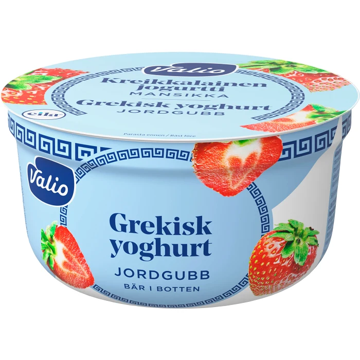 Yoghurt Grekisk Jordgubb Laktosfri 4,8% 150g Valio