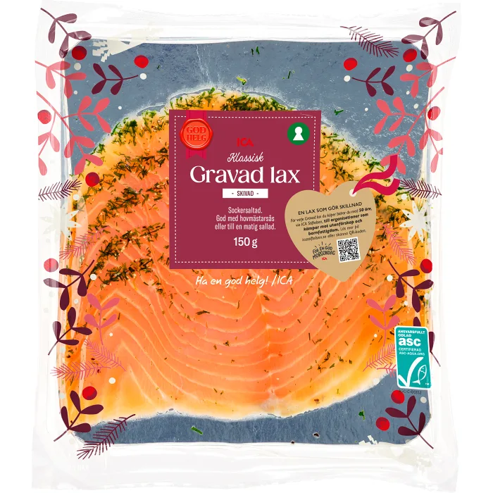 Lax gravad 150g Miljömärkt ICA