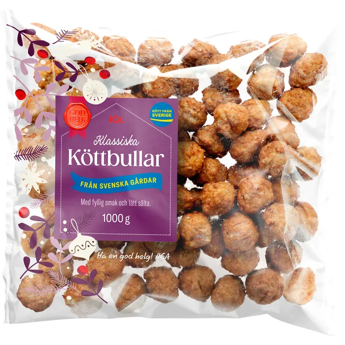 Köttbullar Stekta Färska 1kg ICA