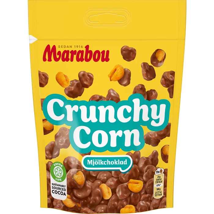 Choklad Never Stop Crunchy Corn 170g Marabou