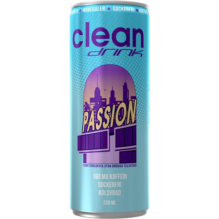 Energidryck Passion med apelsin 33cl Clean drink