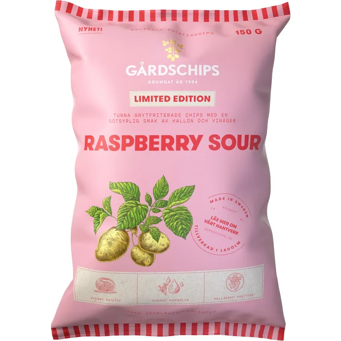 Chips Raspberry Sour LTD 150g Gårdschips