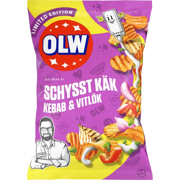 Chips Kebab & vitlök 250g Olw