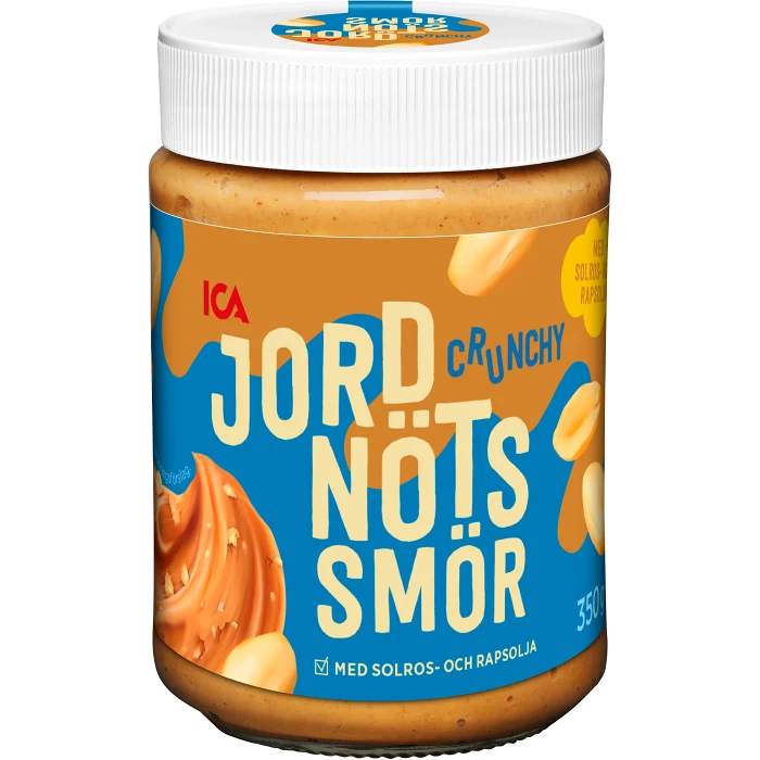 Jordnötssmör crunchy 350g ICA