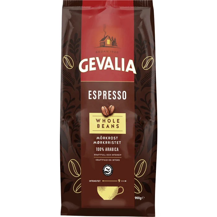 Kaffe Hela bönor Espresso 900g Gevalia