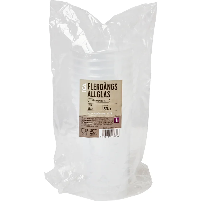 Allglas plast 50cl 8-p ICA