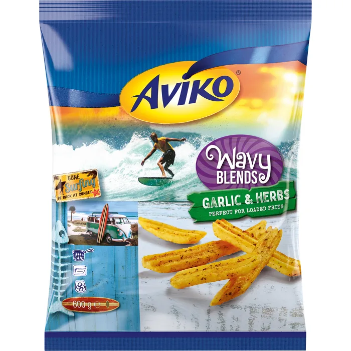 Pommes Wavy Blends Garlic Herbs 600g Aviko