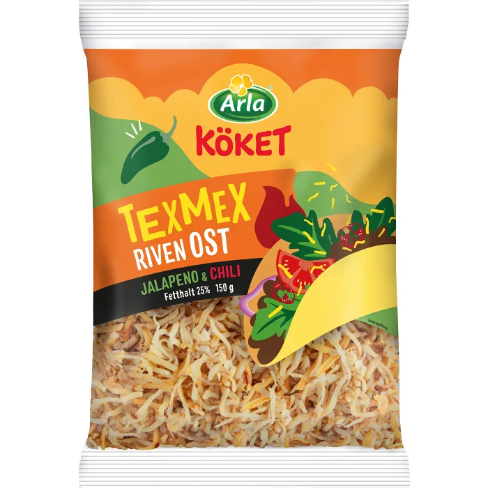 Riven Ost Texmex Jalapeno Chili 150g Arla Köket