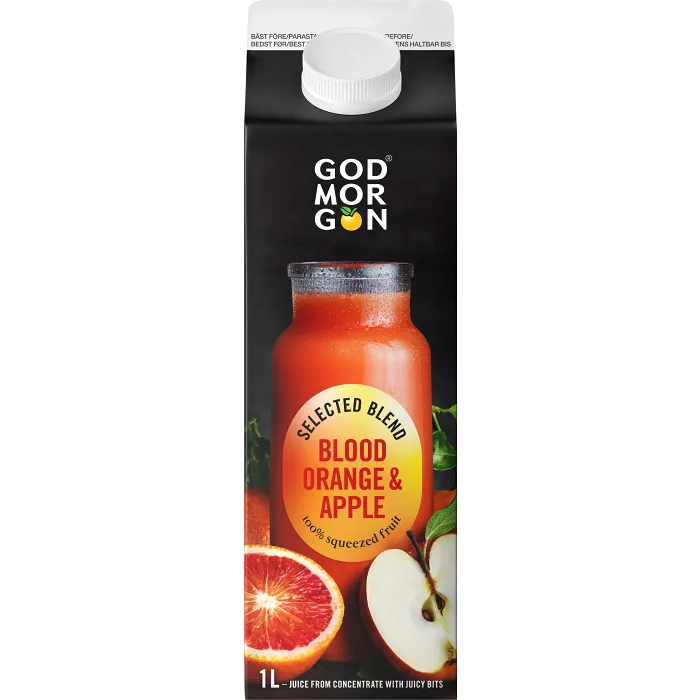 Fruktdryck Blodapelsin Äpple 1000ml God Morgon