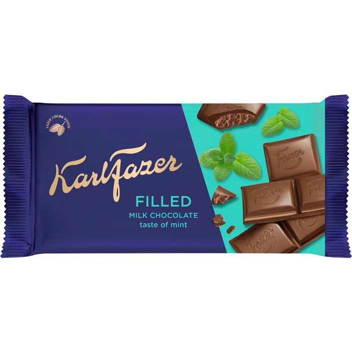 Chokladkaka Filled Mint 121g Fazer