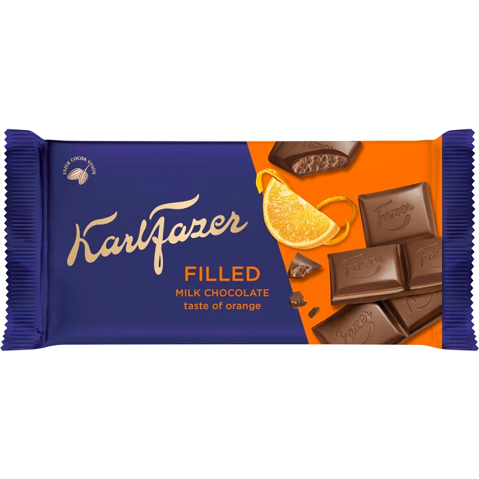 Chokladkaka Filled Orange 121g Fazer