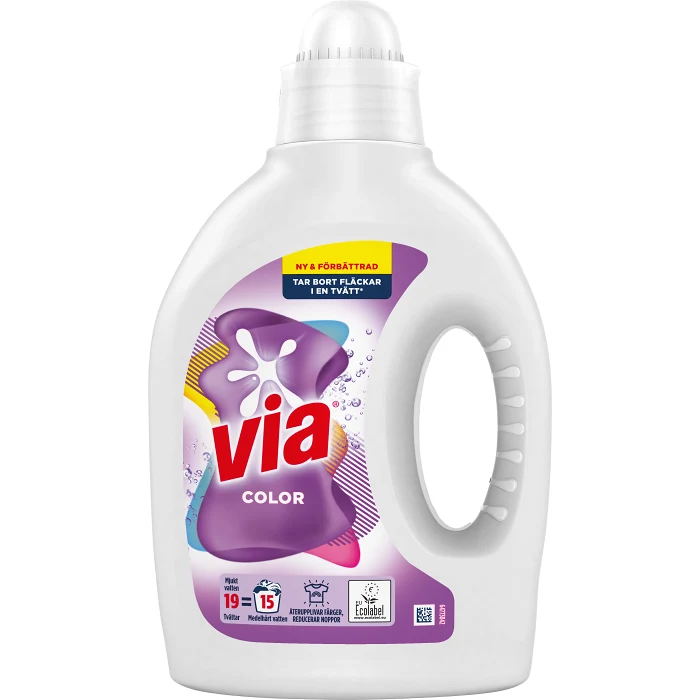 Flytande Tvättmede Color 760ml Via