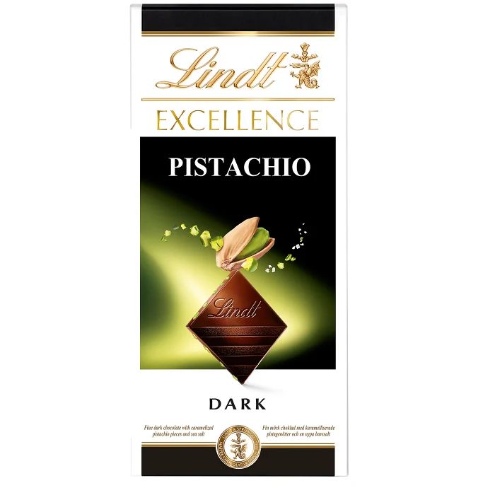 Chokladkaka mörk EXCELLENCE Pistachio 100g Lindt