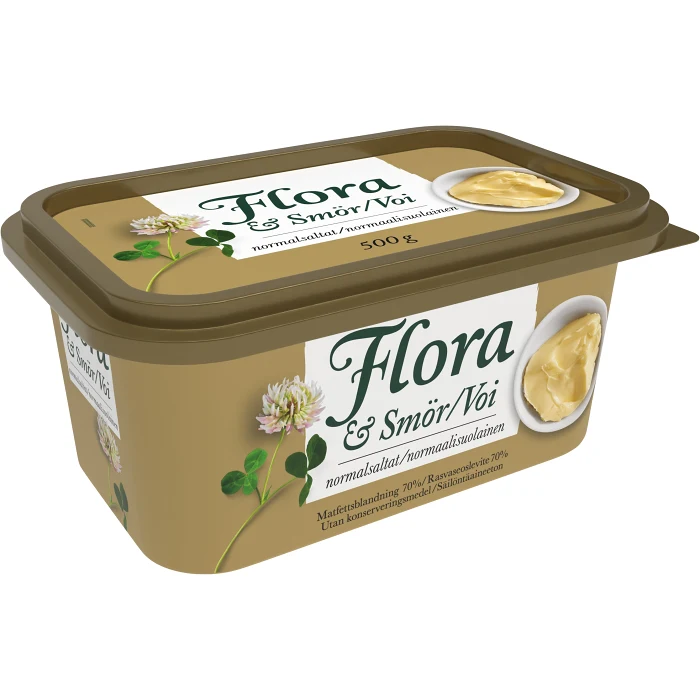 Margarin med Smör Normalsaltat 70% 500g Flora