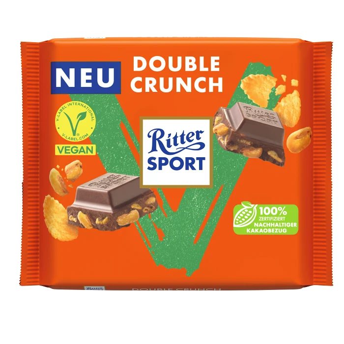 Chokladkaka Vegan Double crunch 100g Ritter