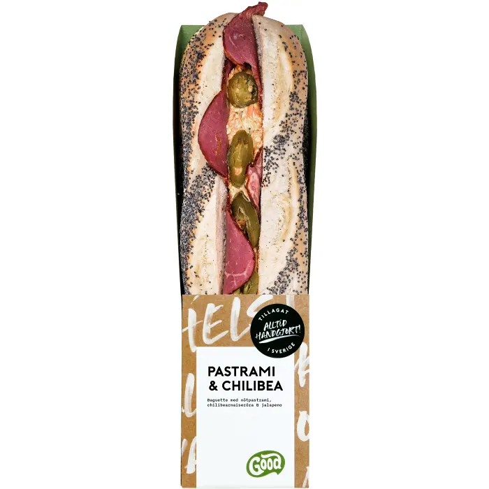 Baguette Pastrami & Chilibea 240g GOOD