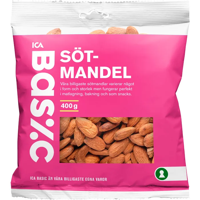 Sötmandel 400g ICA Basic