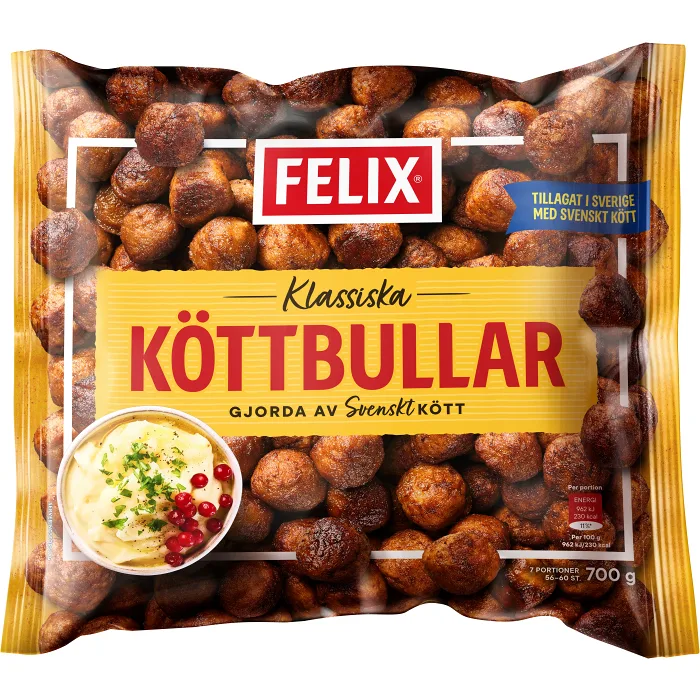 Köttbullar Klassiska frysta 700g Felix