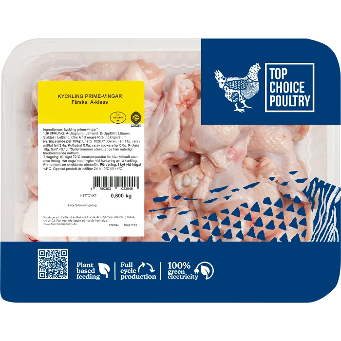 Kycklingvingar Färsk 800g Top Choice Poultry